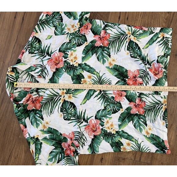 Bishop St. Apparel Hawaiian Shirt Mens 2XL Polo Floral Aloha Short Sleeve Rayon - Picture 8 of 10